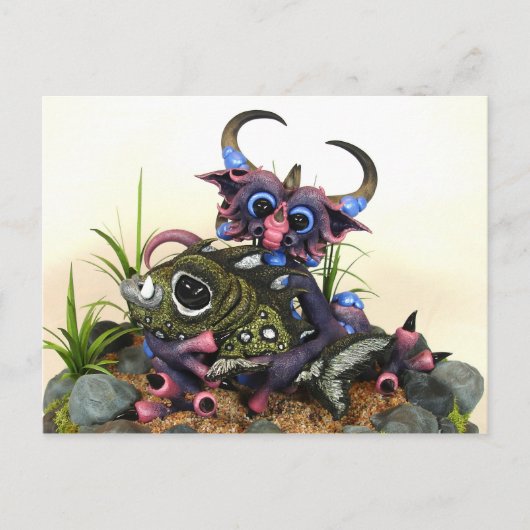 MD Cuddlefish Dragon (Closeup) Briefkaart (Voorkant)