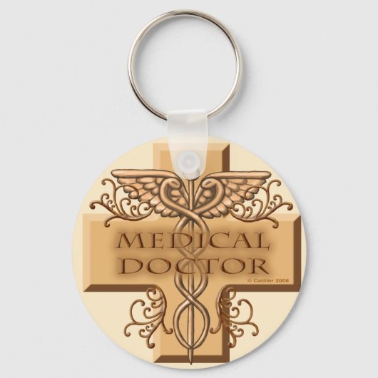 MD Doctor Caduceus Sleutelhanger (Voorkant)
