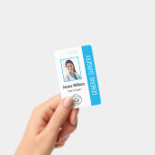 MD Doctor Hospital Medical Employed Photo ID Blue Badge (Handheld)