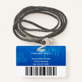 MD Doctor Hospital Medical Employee Photo ID Badge (Achterkant met draagriem)