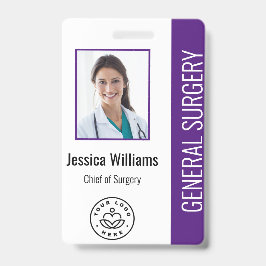 MD Doctor Hospital Medical Employee Photo ID Badge