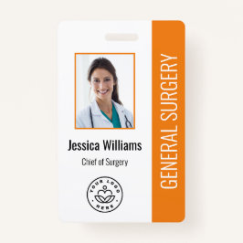 MD Doctor Hospital Medical Employee Photo ID Badge
