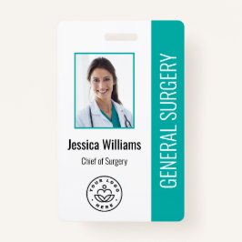 MD Doctor Hospital Medical Employee Photo ID Blauw Badge