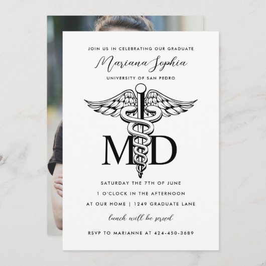 MD Doctor in de geneesmiddelensector Aangepaste kl Kaart (Voorkant / Achterkant)