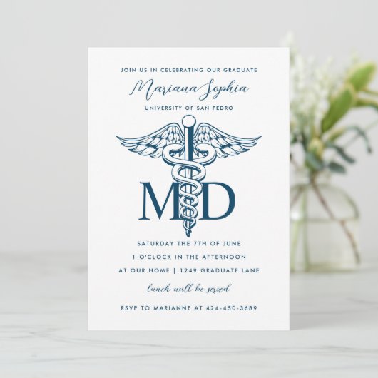 MD Doctor in de geneesmiddelkleur Aangepaste Afstu Kaart (Staand voorkant)