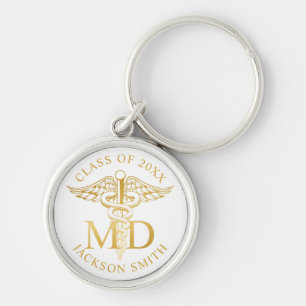 MD Doctor in de geneesmiddelkleur Aangepaste Afstu Sleutelhanger
