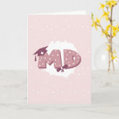 MD Doctor Medical Student Afstuderen Kaart (Gele Bloem)