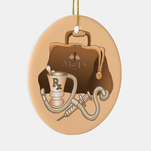 MD Doctor tas Keramisch Ornament (Rechts)