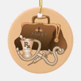 MD Doctor tas Keramisch Ornament