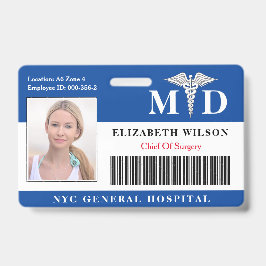 MD Doctor | Ziekenhuisarts Foto-ID Badge