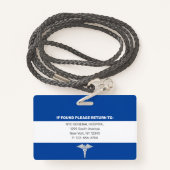 MD Doctor | Ziekenhuisarts Foto-ID Badge (Achterkant met draagriem)