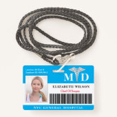 MD Doctor | Ziekenhuisarts Foto-ID Badge (Voorkant met draagriem)