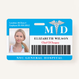 MD Doctor | Ziekenhuisarts Foto-ID Badge