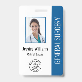 MD Dokter Ziekenhuis Medisch Werknemer Foto ID Bla Badge