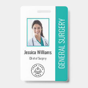 MD Dokter Ziekenhuis Medisch Werknemer Foto ID Tea Badge