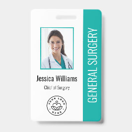 MD Dokter Ziekenhuis Medisch Werknemer Foto ID Tea Badge