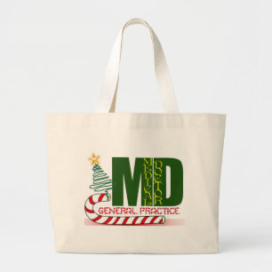 MD GENERAL PRACTICE PHYSICIAN CHRISTMAS MERRY GROTE TOTE BAG