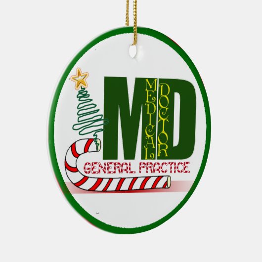 MD GENERAL PRACTICE PHYSICIAN CHRISTMAS MERRY KERAMISCH ORNAMENT (Rechts)