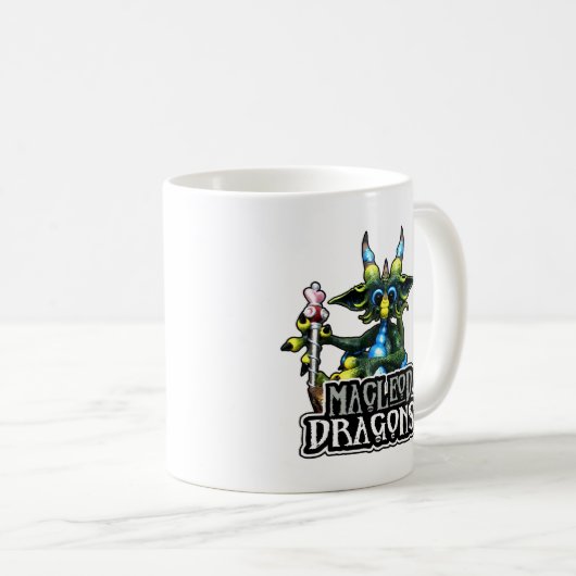 MD Green Treasure Dragon 11oz. Mok (Voorkant rechts)