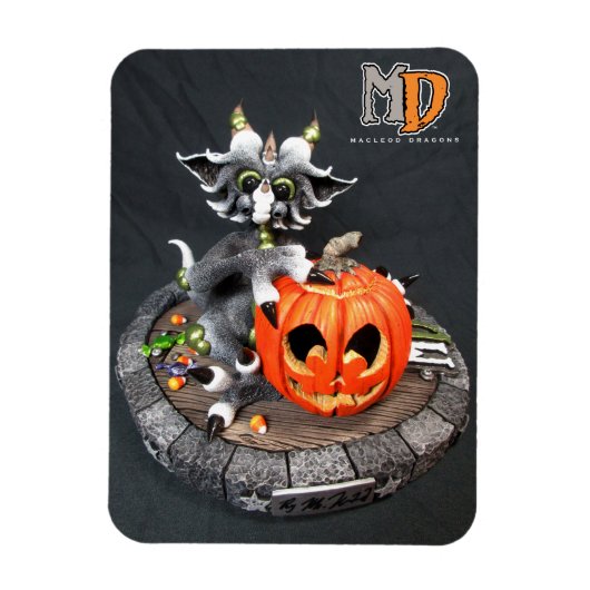 MD Halloween Dragon 3" x 4" Fotomagneet Magneet (Verticaal)