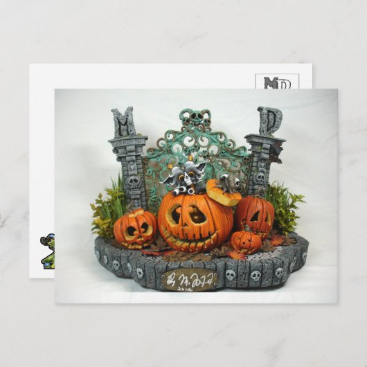 MD Halloween Dragon Postcard Briefkaart (Voorkant / Achterkant)