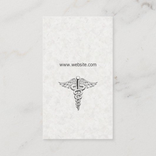 MD Healthcare Worker Icon | Medisch symbool Visitekaartje (Achterkant)