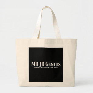 MD JD Genius Gifts Grote Tote Bag