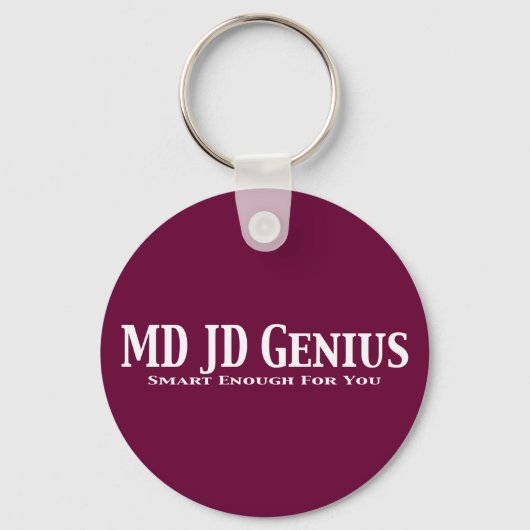 MD JD Genius Gifts Sleutelhanger (Voorkant)