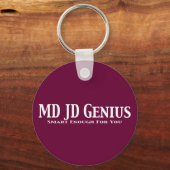 MD JD Genius Gifts Sleutelhanger (Voorkant)