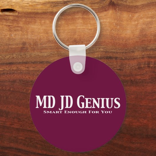 MD JD Genius Gifts Sleutelhanger (Voorkant)