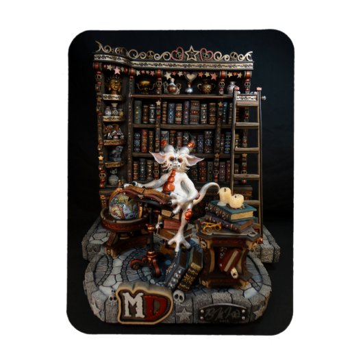 MD Library Dragon 3" x 4" fotomagneet Magneet (Verticaal)