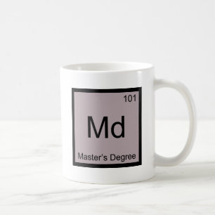 Md - Masterdiploma Chemie Elementsymbool T-shirt Koffiemok