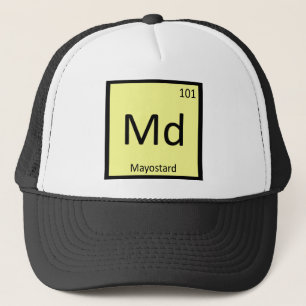 Md - Mayostard Mayonaise Mosterd Chemie Symbool Trucker Pet