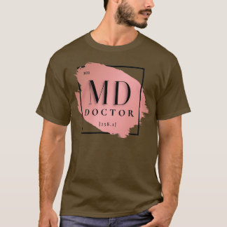 MD Medical Doctor Vers 2 Unieke minimalistische pe T-shirt
