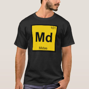 Md - Midas Grieks chemiesurieschema - Periodieke T T-shirt
