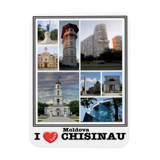 MD - Moldavië - Chisinau - I Love Mosaic Magneet (Verticaal)