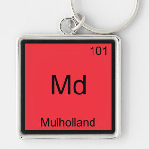Md - Mulholland Grappige Chemie Elementsymbool T-s Sleutelhanger