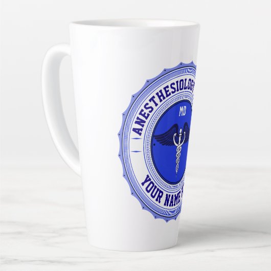 MD Specialty Caduceus Anesthesiologie Latte Mok (Linkerhoek)