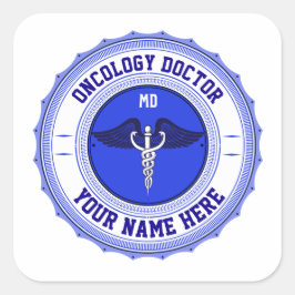 MD Specialty Caduceus Oncologie Vierkante Sticker