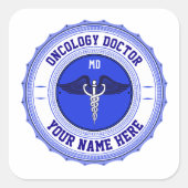  MD Specialty Caduceus Oncologie Vierkante Sticker (Voorkant)