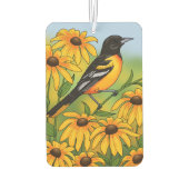 MD State Bird Oriole & Black-eyed Susan Flower Luchtverfrisser (Achterkant)
