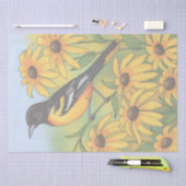 MD State Bird Oriole & Black-eyed Susan Flower Tissuepapier (Craft)