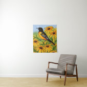 MD State Bird Oriole & Black-eyed Susan Flower Wandkleed (In situ)