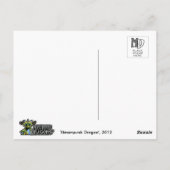 MD Steampunk Dragon Briefkaart (Achterkant)