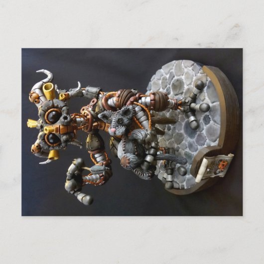 MD Steampunk Dragon Briefkaart (Voorkant)