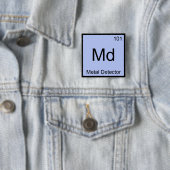 Md - T-shirt symbool voor metaal-detectorelement Vierkante Button 5,1 Cm (In situ)