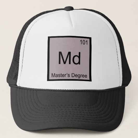 Md - T-shirt voor het symbool voor het afstuderen  Trucker Pet (Voorkant)