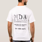MDA Web Productions T-shirt (Achterkant)