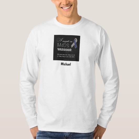 MdDS-Mannen voor bewustmaking met lange hoes (T-Sh T-shirt (Voorkant)