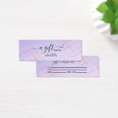 Mdern Elegant Paars Holografisch Logo Mini Visitekaartjes (Bureau)
